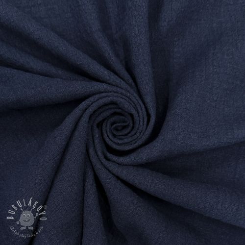 Bavlnená látka SLUB WASHED navy