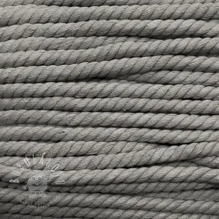 Bavlnená šnúra točená 12 mm grey