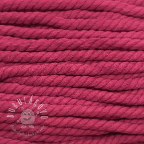 Bavlnená šnúra točená 12 mm fuchsia