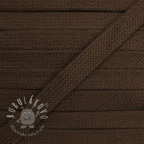 Bavlnená šnúra plochá 17 mm dark mocha