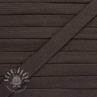 Bavlnená šnúra plochá 13 mm mocha