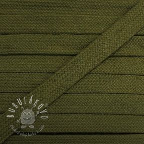 Bavlnená šnúra plochá 17 mm camo green