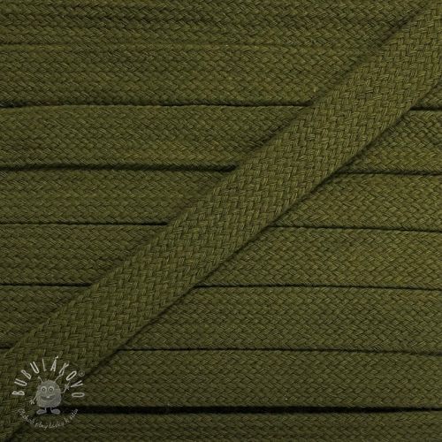 Bavlnená šnúra plochá 13 mm camo green