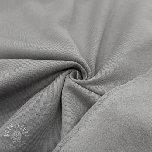 Teplákovina počesaná mouse grey