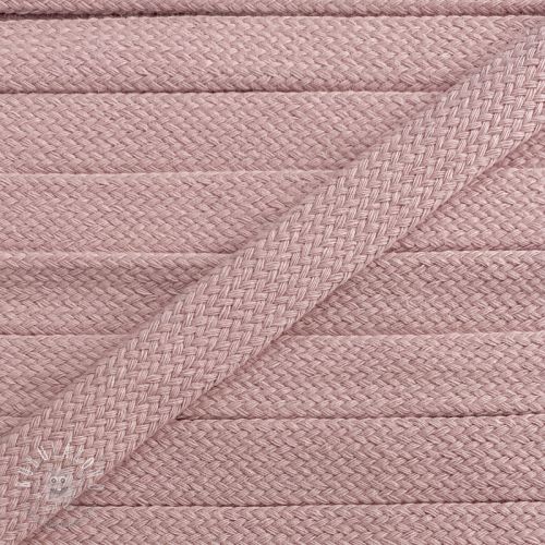 Bavlnená šnúra plochá 13 mm old pink
