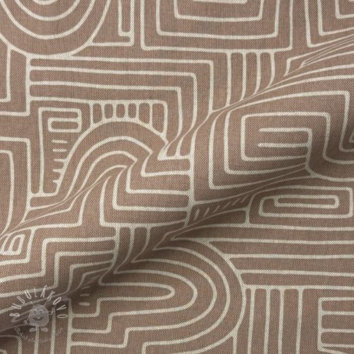 Dekoračná látka Linenlook premium Curve Maze Line