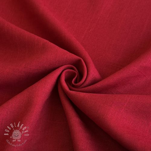 Viskóza s ľanom PREMIUM dark red