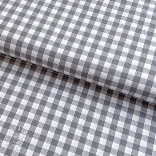 Bavlnená látka Check grey