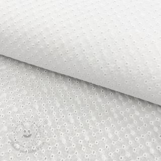 Bavlnená látka EMBROIDERY Daniela white