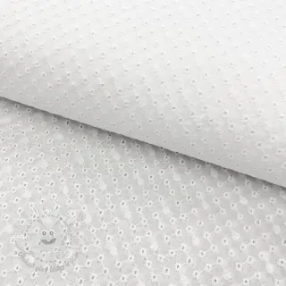 Bavlnená látka EMBROIDERY Daniela white