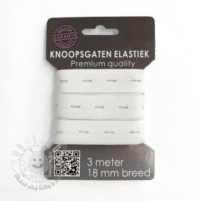 Guma plochá dierková 18 mm white 3 m