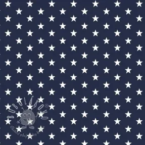Bavlnená látka Petit stars navy