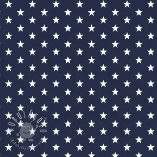 Bavlnená látka Petit stars navy