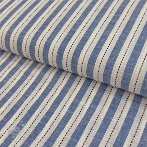 Bavlnená látka YARN DYED Stripes Nina blue
