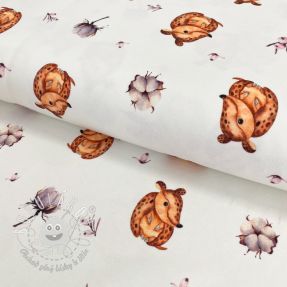 Úplet Snoozy fabrics Cute animals Armadillo digital print