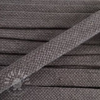Bavlnená šnúra plochá 15 mm dark grey