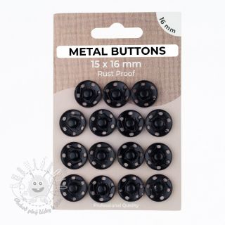 Stláčací gombík METAL 16 mm black