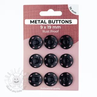 Stláčací gombík METAL 19 mm black