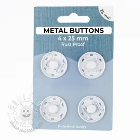 Stláčací gombík METAL 25 mm off white