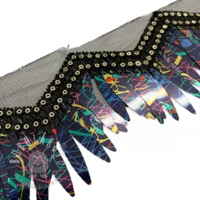 Prámik na tyle Burlesque zigzag multicolour