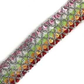 Stuha Sequin MULTI lime