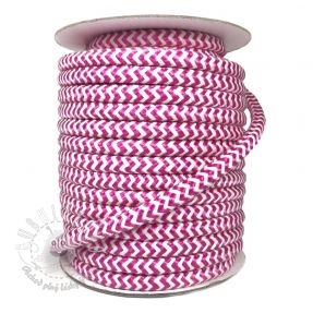 Polyesterová šnúra pletená ZIG ZAG fuchsia