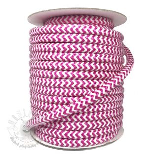 Polyesterová šnúra pletená ZIG ZAG fuchsia