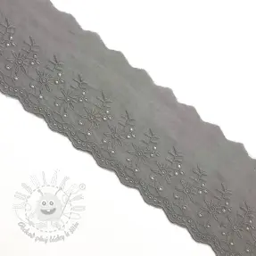Krajka Double flower grey