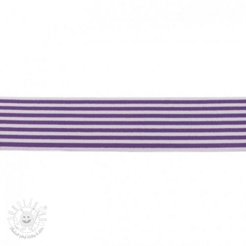 Guma hladká 4 cm Stripe purple