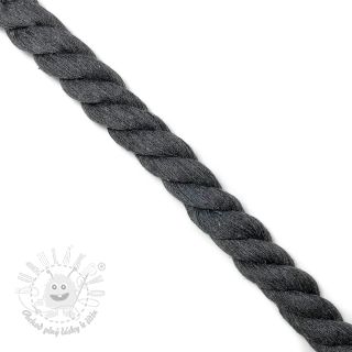 Bavlnená šnúra točená 2,5 cm dark grey