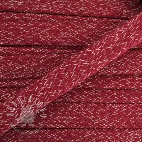 Bavlnená šnúra plochá 15 mm melange red