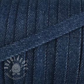 Bavlnená šnúra plochá 10 mm Denim petrol