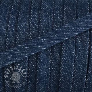 Bavlnená šnúra plochá 10 mm Denim petrol