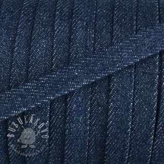 Bavlnená šnúra plochá 10 mm Denim petrol