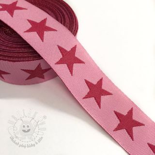 Stuha Stars pink/fuchsia