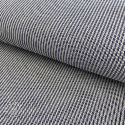 Dekoračná látka DOBBY Colored stripe navy blue