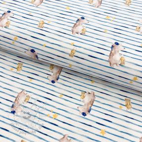 Bavlnená látka Snoozy fabrics Friends Sleeping bear digital print