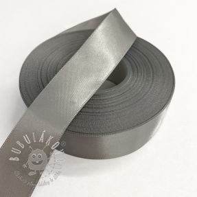 Saténová stuha obojstranná 25 mm middle grey
