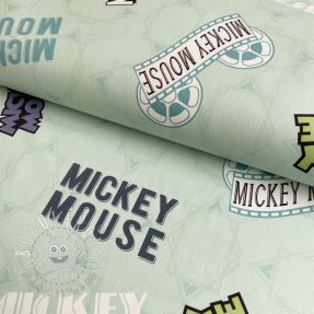 Dekoračná látka Mickey Mouse Movie banner green digital print