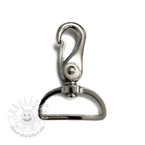 Kovová karabína 40 mm silver