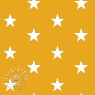 Bavlnená látka Stars yellow