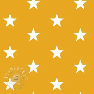 Bavlnená látka Stars yellow