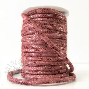 Semišová šnúra Glitter old pink