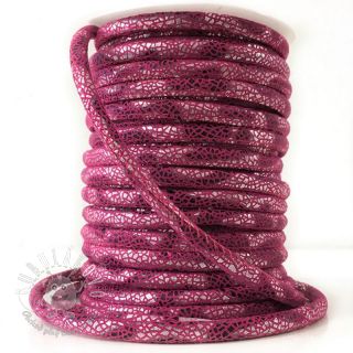 Semišová šnúra Glitter fuchsia