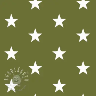 Bavlnená látka Stars green