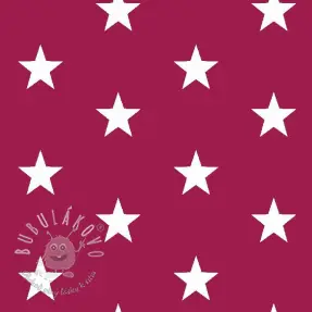Bavlnená látka Stars cerise