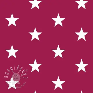 Bavlnená látka Stars cerise