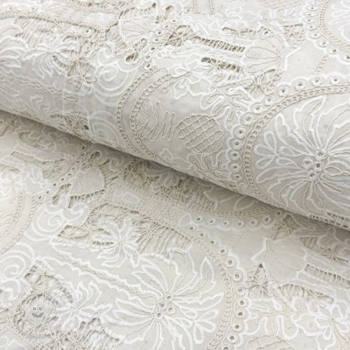 Bavlnená látka EMBROIDERY Blanchette design B