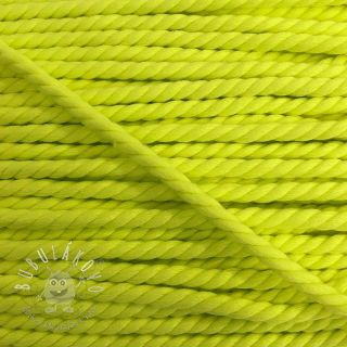 Bavlnená šnúra točená 5 mm neon yellow