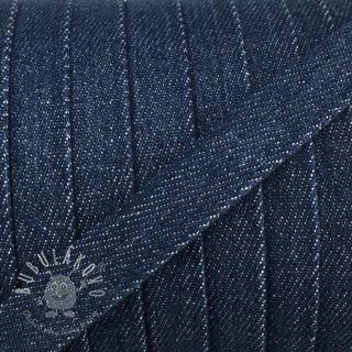 Bavlnená šnúra plochá 15 mm Denim petrol